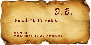 Derdák Benedek névjegykártya